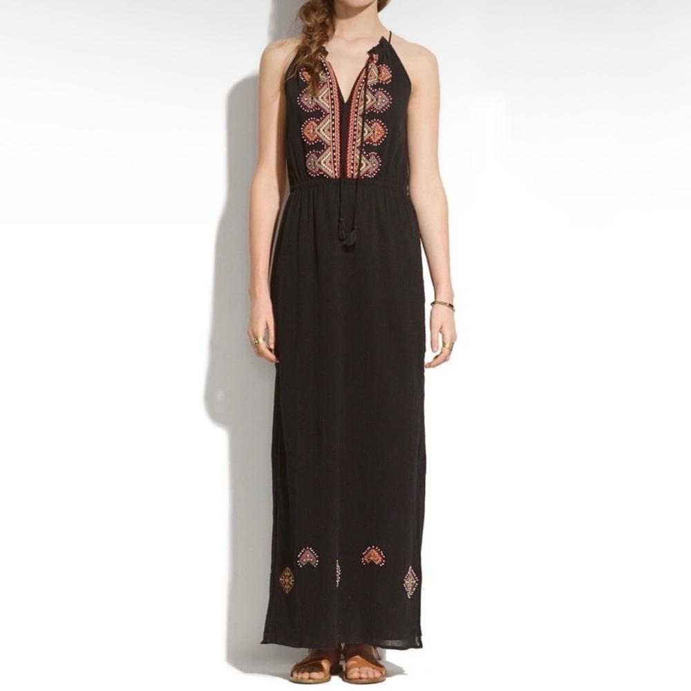 Madewell - Embroidered Beaded Maxi Dress